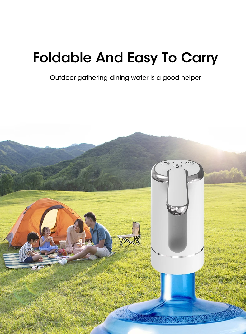 Tragbare Outdoor USB-Aufladbare Elektrische Wasserpumpe mit Ein-Tasten-Schalter, Automatischer Wasserspender für Camping-Wassertanks – Detail 7