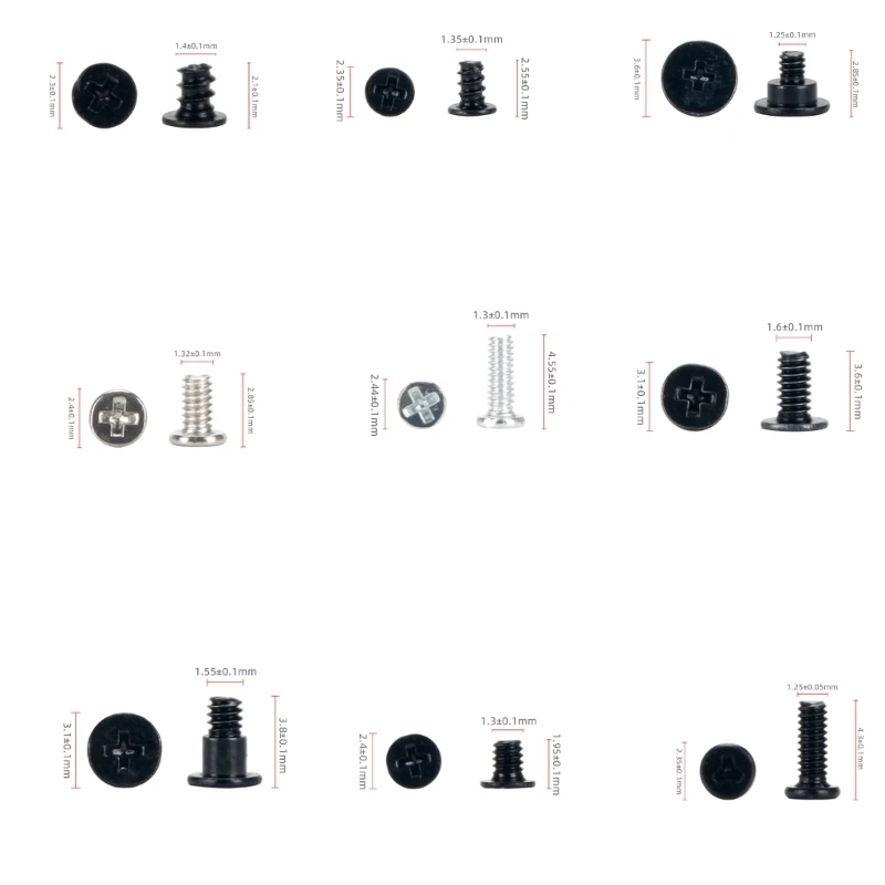 Conjunto completo de parafusos host kit conjunto para ns oled gamepad acessórios 44 peças reposição metal parafusos game console reparação