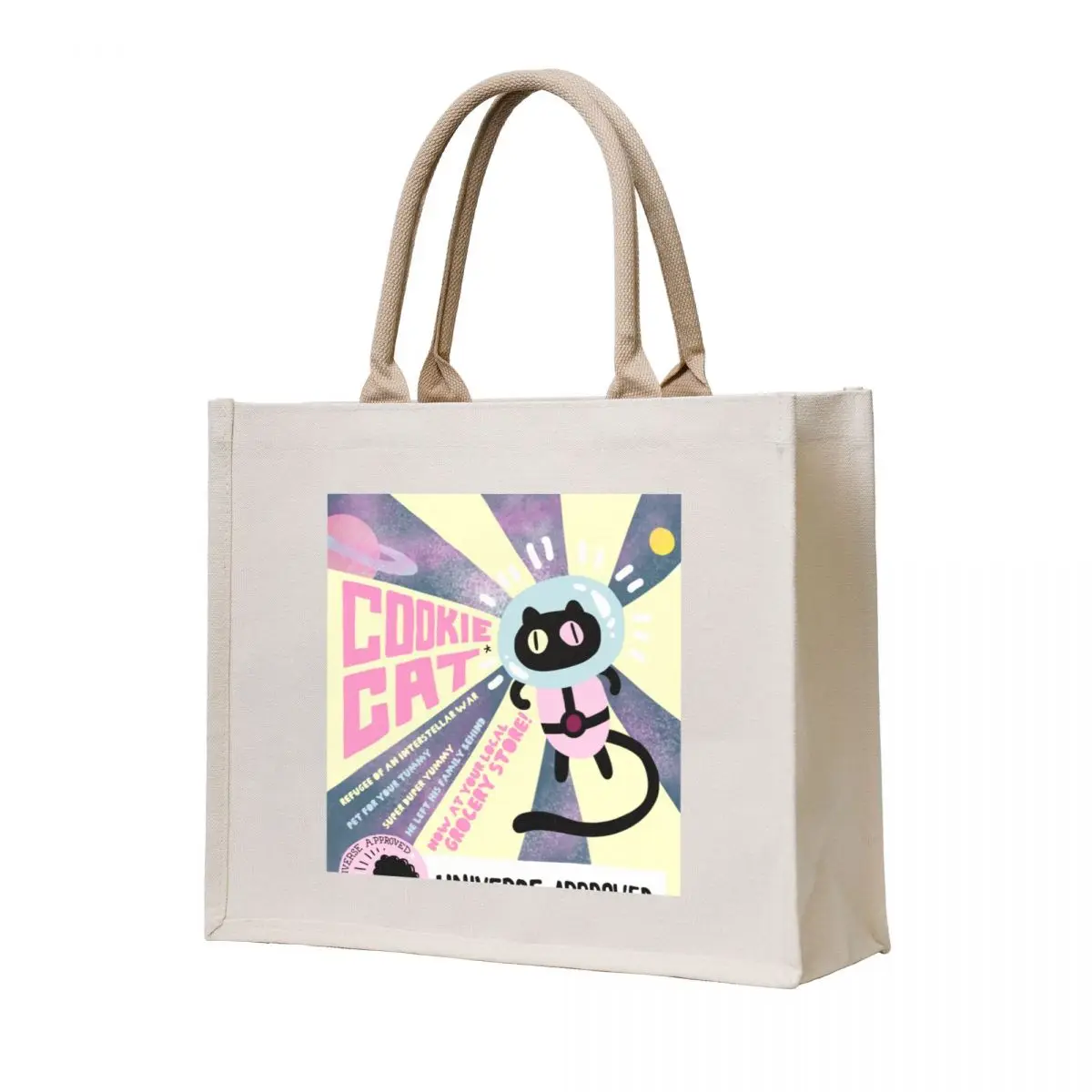 

Cookie Cat Tote Bag reusable grocery bags tote bag woman cute tote bag Women's beach bags