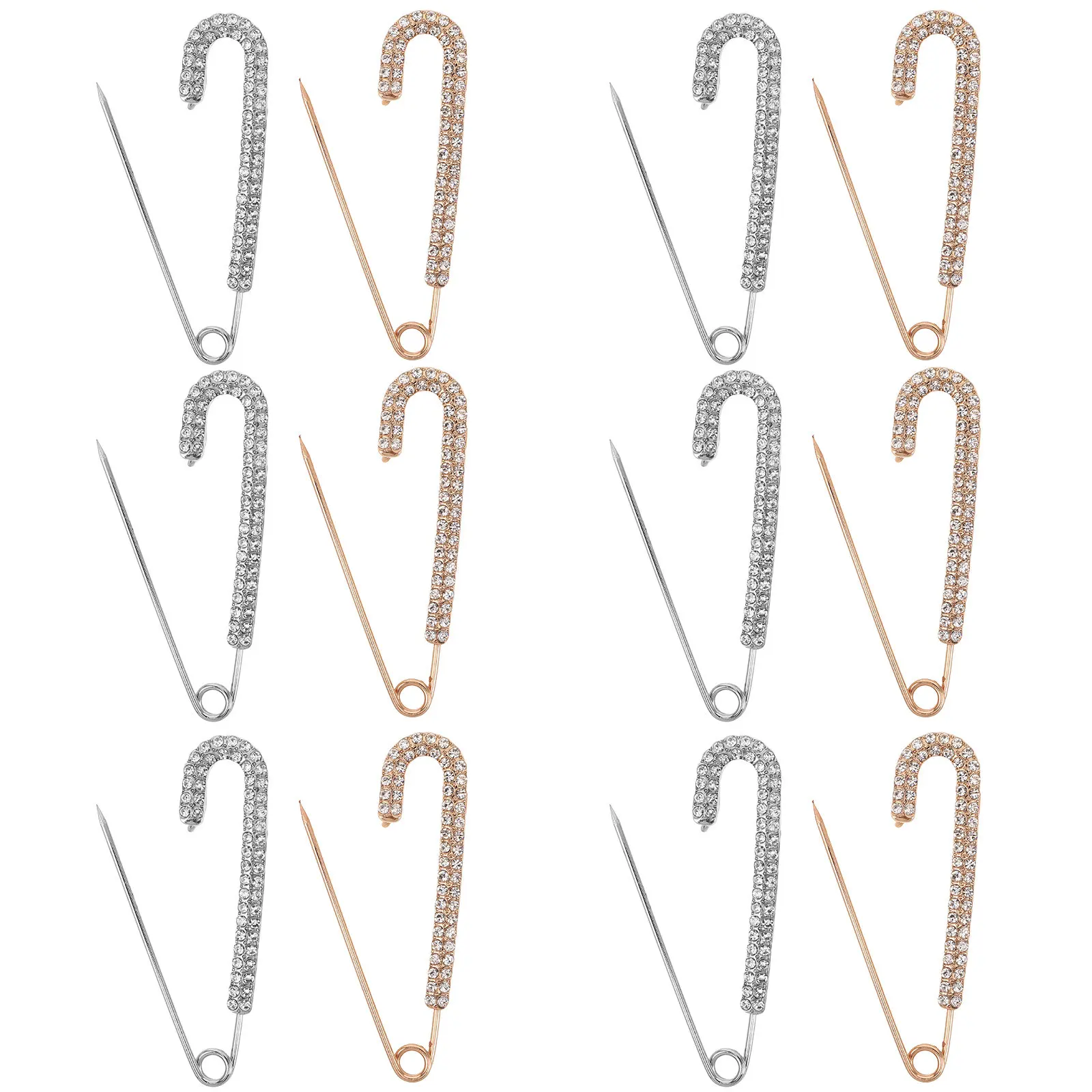 12Pcs Women Brooch Pins Retro Dress Fitting Clips Waist Tightener Clip for Sweater Shawl Cardigan Collar Waist Cinch Accessory
