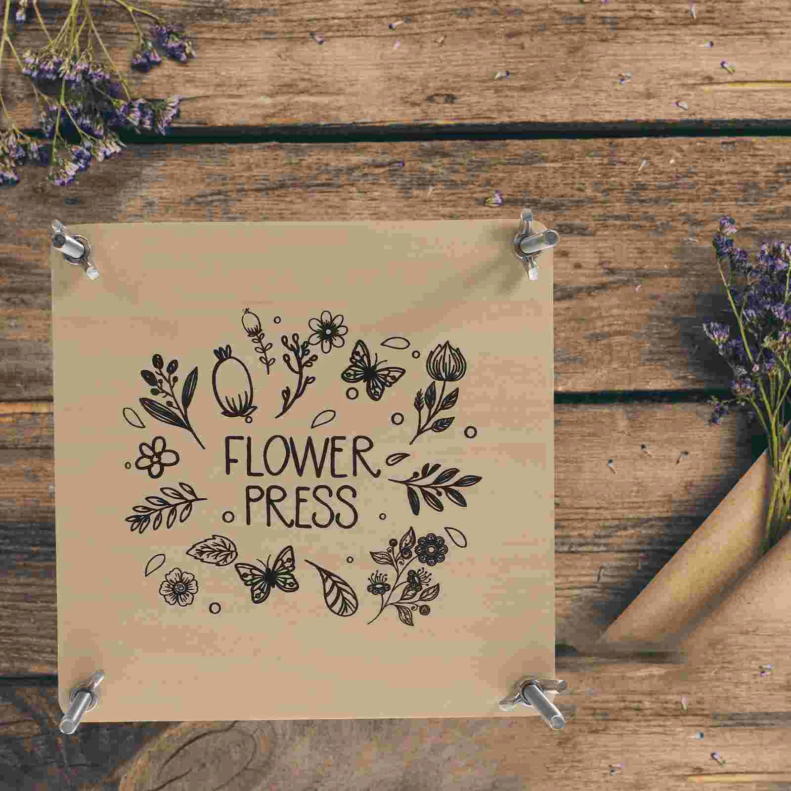 Information Bag Press Flower Dried Flowers Wood Floral Plant Specimen Tools Kit