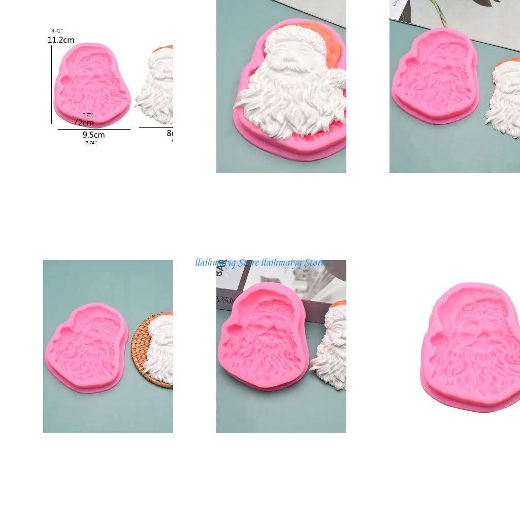 

573B Santa Epoxy Resin Mold Handmade Cake Decorations Silicone Mould DIY Crafts