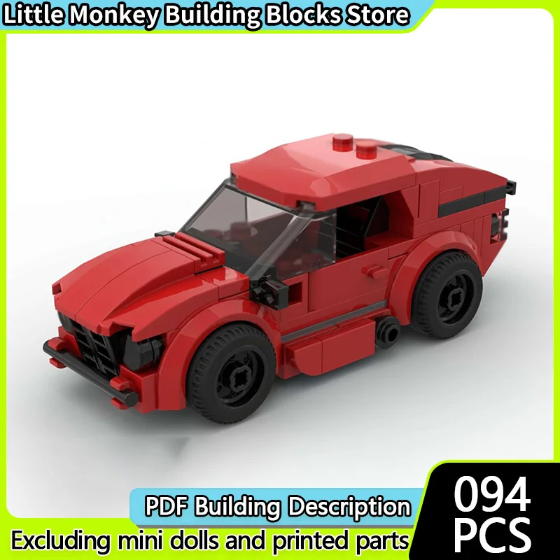 

Speed Racing Car Model MOC Building Bricks Red Muscle Car Modular Technology Children Holiday Gifts Assemble Toys Suit