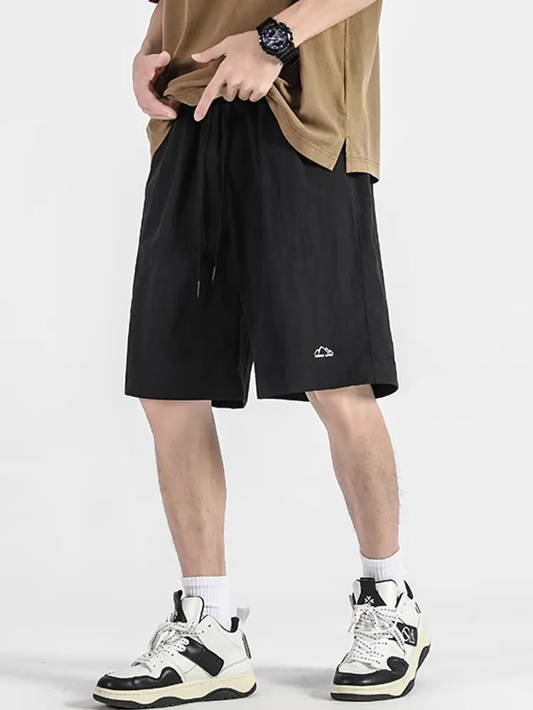 American Style Casual Loose Shorts Unisex Sport Pants Summer Wide Fit Five-Point Lazy Style Sweatpants Daily Wear Shorts