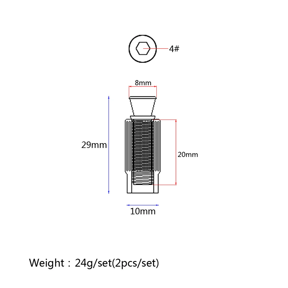 

2pcs Electric Guitar Tremolo Bridge Studs Metal Anchors Elevating Adjustment Screw For Diy Music Playing Silver