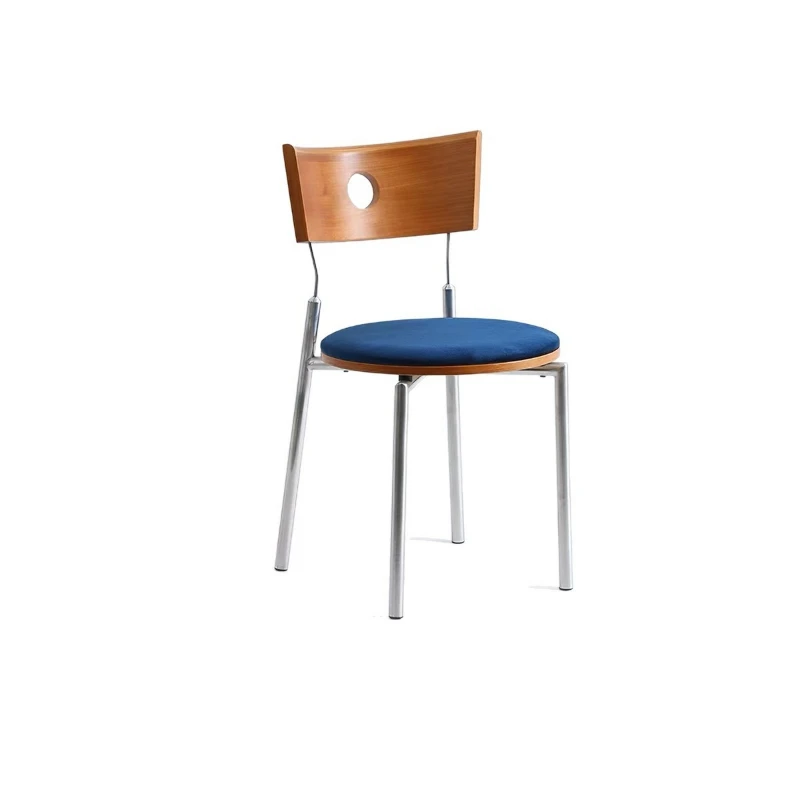 Medieval dining chair solid wood backrest light luxury high-end retro chair