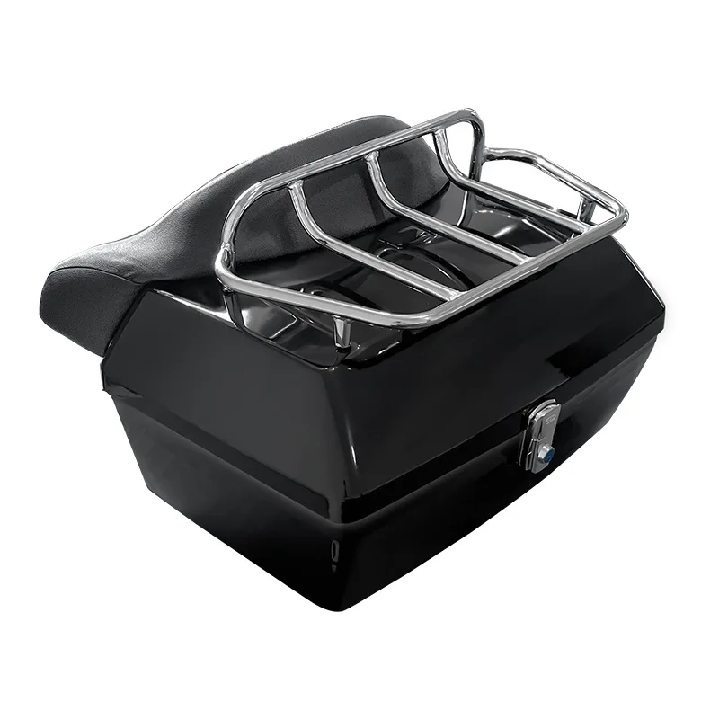 48L electric bike trunk with shelf, soft backrest, motorcycle trunk, 48L can hold double helmets