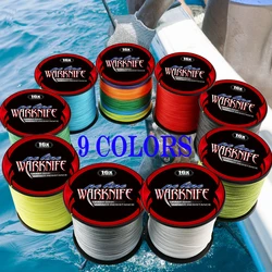 Warknife 16 Strands PE Braid 1000M Braided Line Multicolor 20LB-500LB Japan Multifilament Saltwater/Freshwater Fishing Wire