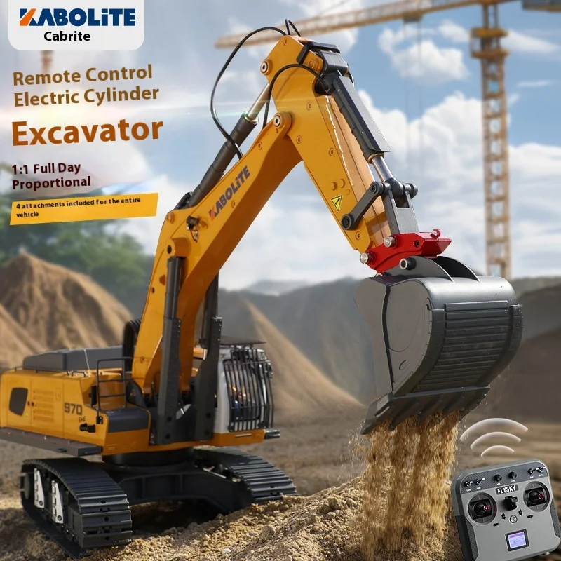 

Cabot K5901 alloy excavator cross-border Amazon large-scale simulation 1:18 remote control electric cylinder excavation