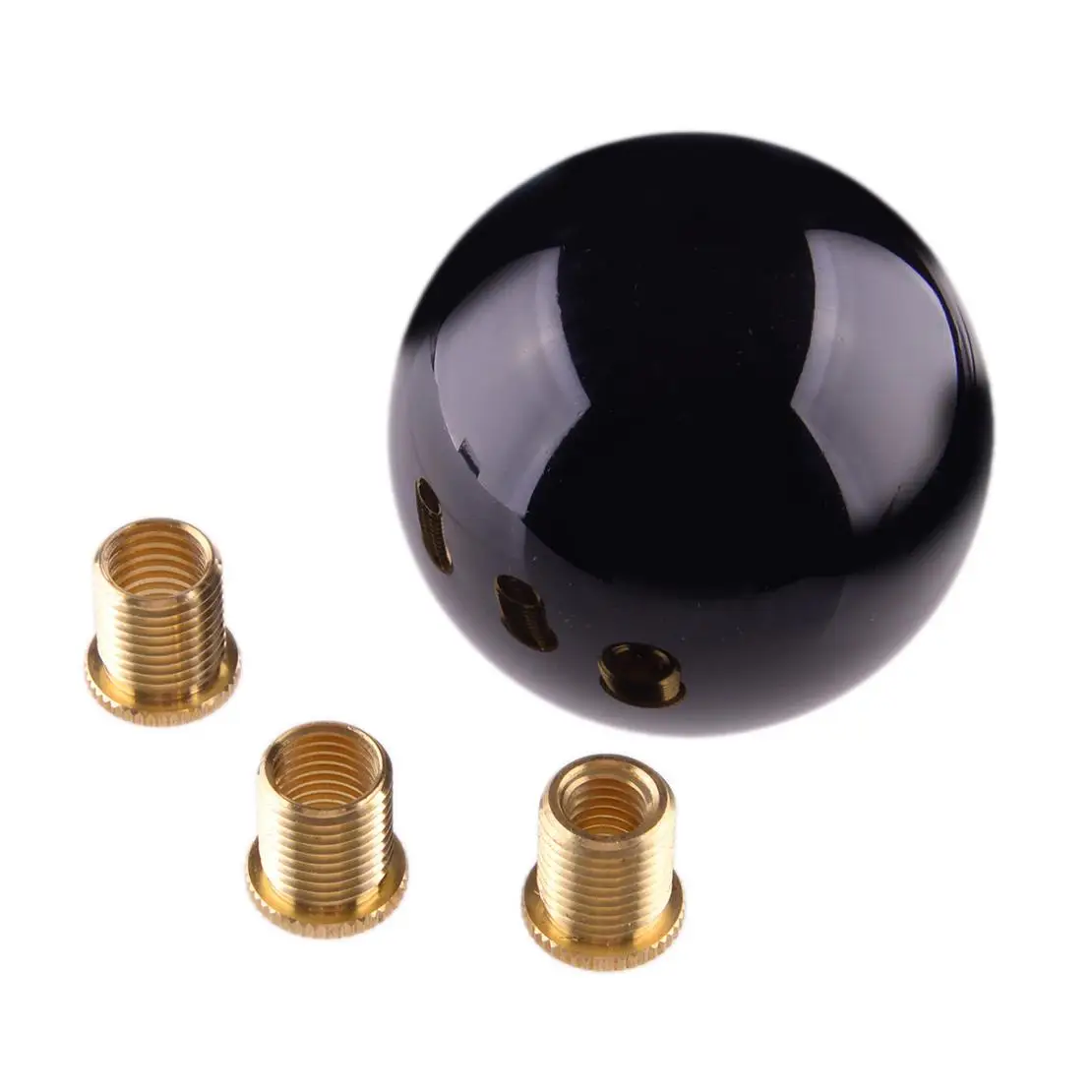 

Round Ball Universal Car Gear Shift Stick Shifter Lever Knob Adapter for Manual Transmission Black