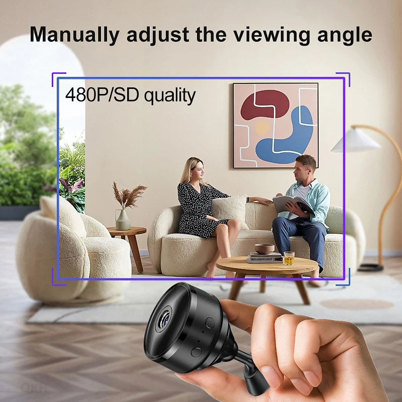 HD كاميرا صغيرة لاسلكية داخلي أمن الوطن مراقبة مسجل فيديو IP كاميرا تلفزيونات الدوائر المغلقة لمراقبة كلب الحيوانات الأليفة مراقبة الطفل