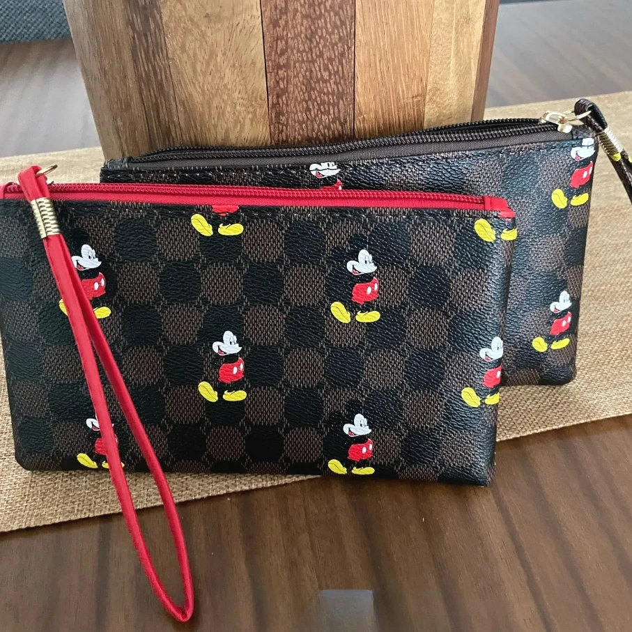 

Disney Mickey Long Purse PU Leather Women's Purse Large Capacity Change Mobile Phone Storage Bags Women's Portable Accessories