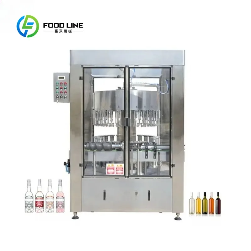 Customized glass bottler liquid filler automatic washing filling capping machine for wine and fruit drink bottling factory