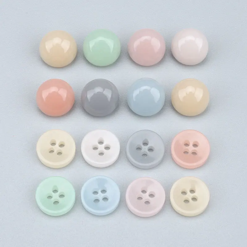 10Pcs Assorted Coloured Buttons Resin Sewing 11mm Buttons For Baby Clothes Novel Child Accessories Craft DIY Cardigan Needlework