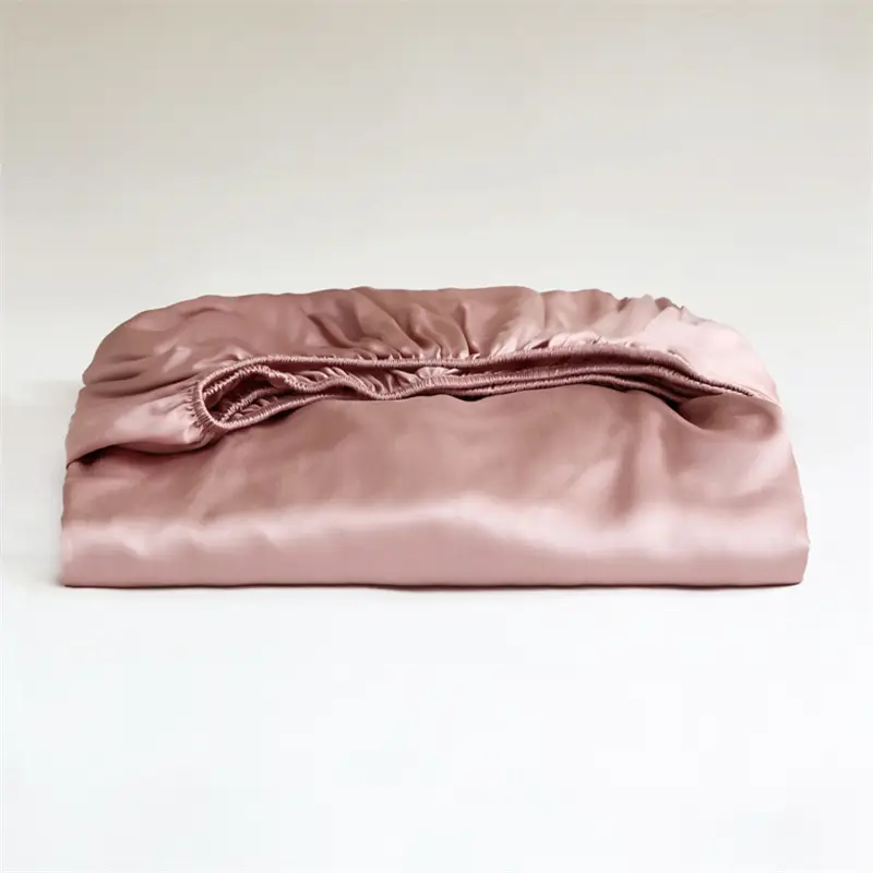100% Mulberry Silk Fitted Bed Sheet with Elastic Bands 23 Momme Smooth Natural Silk Mattress Cover Single Double King Queen Bed - Image 11