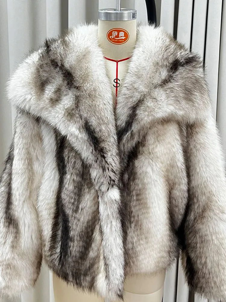 

Зимние теплые роскошные куртки из искусственного меха, женские плюшевые длинные пальто, свободные уличные стили, 2025 г., повседневная верхняя одежда с длинными рукавами для поездок на работу