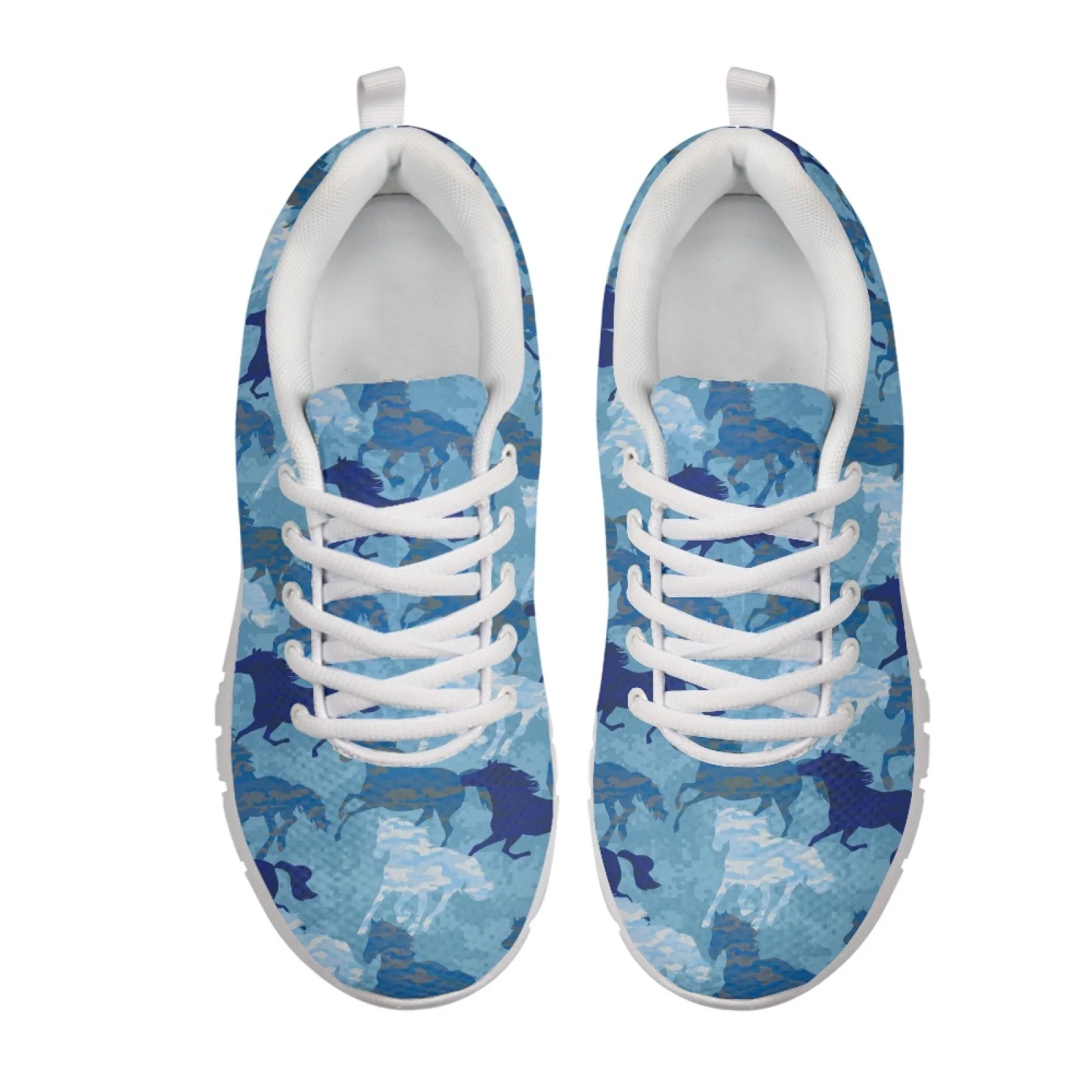 Coloranimal Horse and Flower Mesh & EVA Sole Women's Tennis Shoes Breathable Running Shoes for Mens 2026 Trending