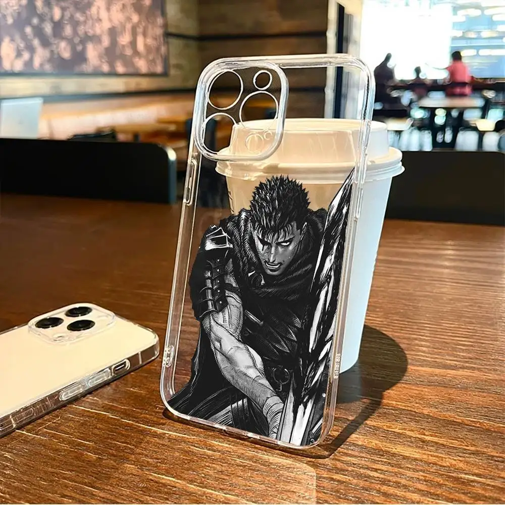 

ЯПОНИЯ ANIME B-Berserk Крутой чехол для телефона iPhone17,16,15,14,13,12,11 Plus, мягкий прозрачный чехол Pro Max