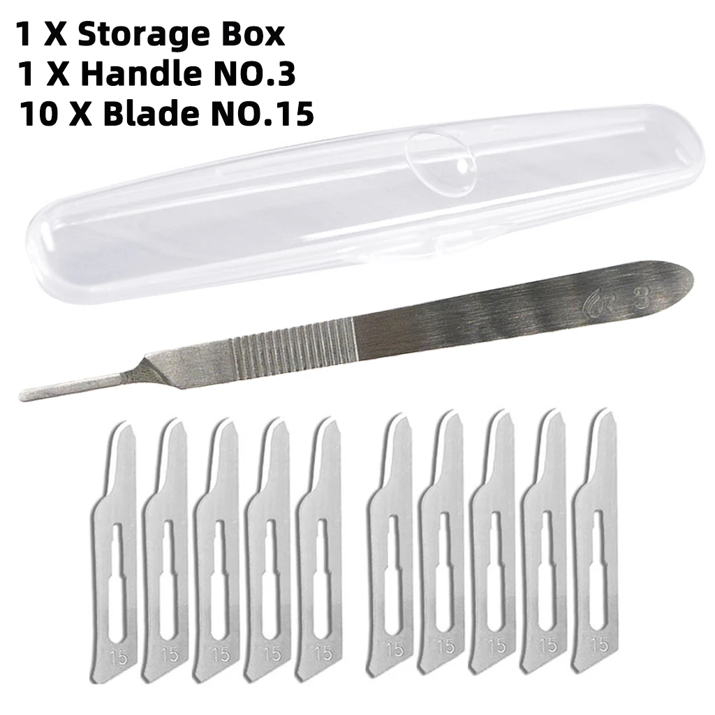 Skalpell Kombination 10 #, 11 #, 23 # High Carbon Stahl Chirurgische Klinge Mit Box und Griff für Carving und Schneiden Werkzeug Messer – Detail 13