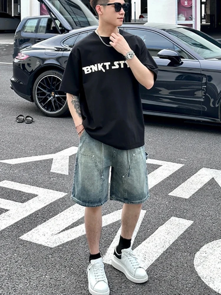 

Мужские джинсы-брюки в стиле ретро American Sle, летние, новые, трендовые, высококачественные, с эффектом «холодного» шва, стильные и комфортные