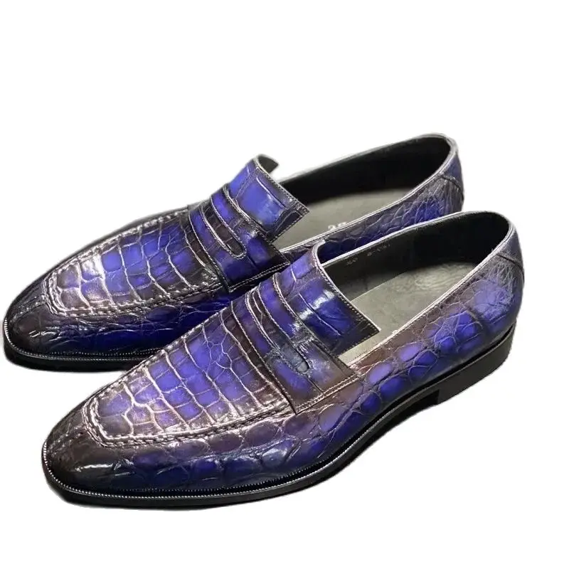 BATMO 2023 new arrival Fashion crocodile skin leather causal shoes men,PDD302