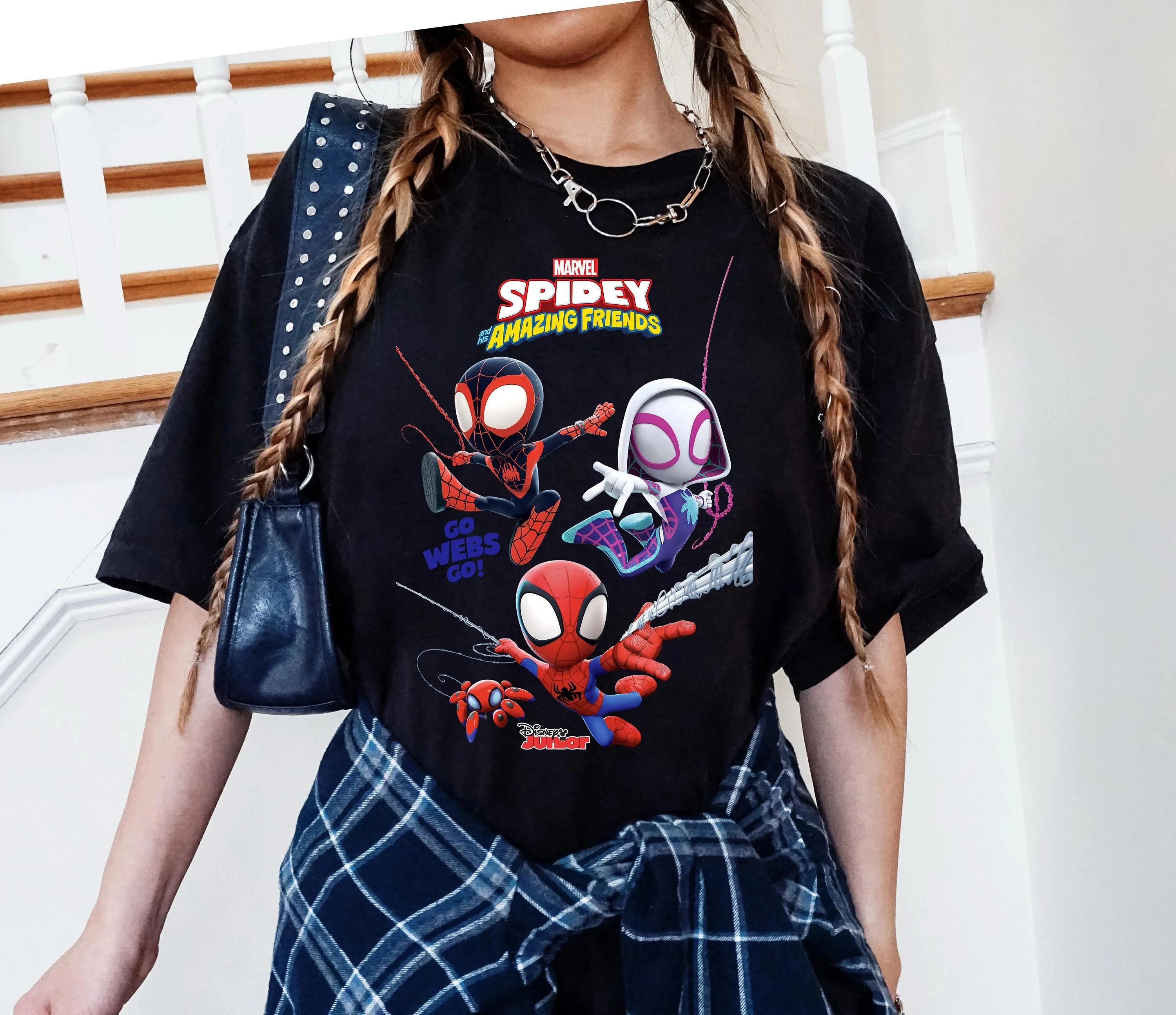 Marvel Spidey en zijn geweldige vrienden Posters Shirt Spidey Miles Ghost-Spider Shirt MCU Fans Shirt Disneyland Vacation Trip Gift