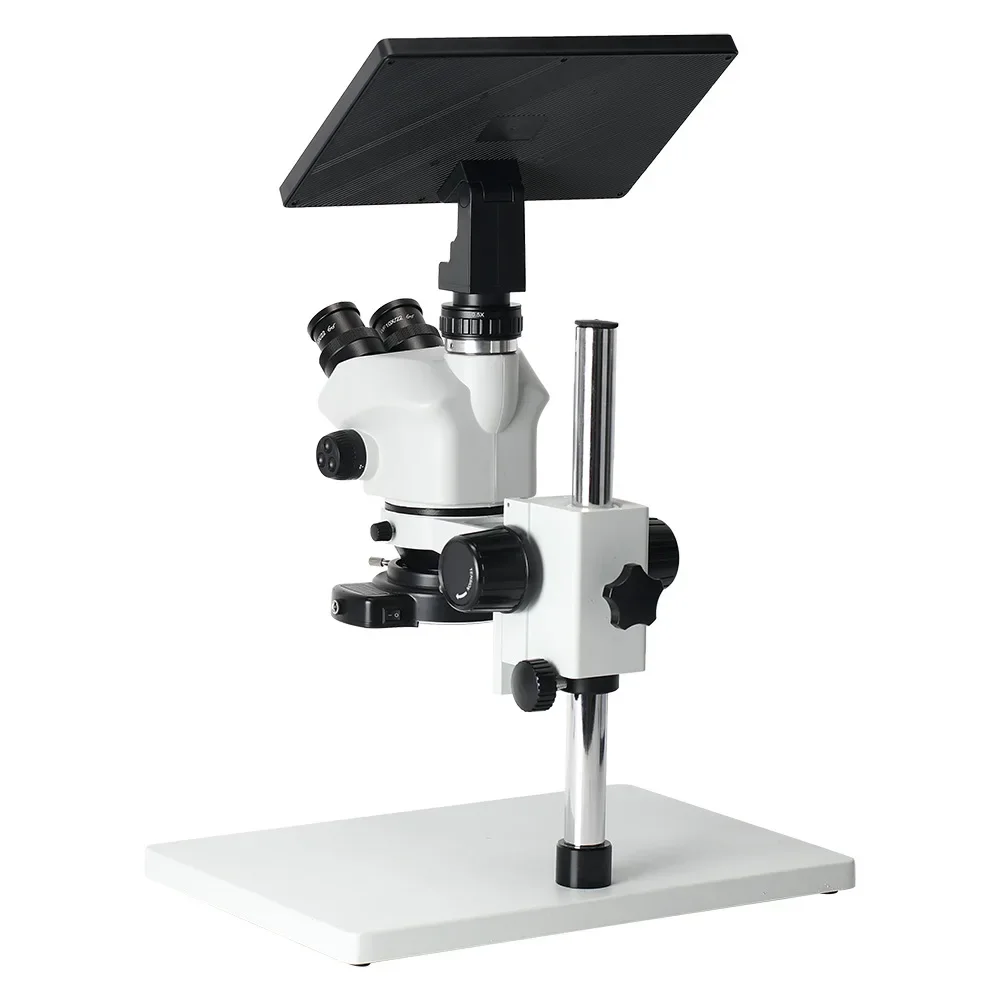 7-50 times continuous variable magnification trinocular microscope high eye point mobile phone circuit board repair 10 inches