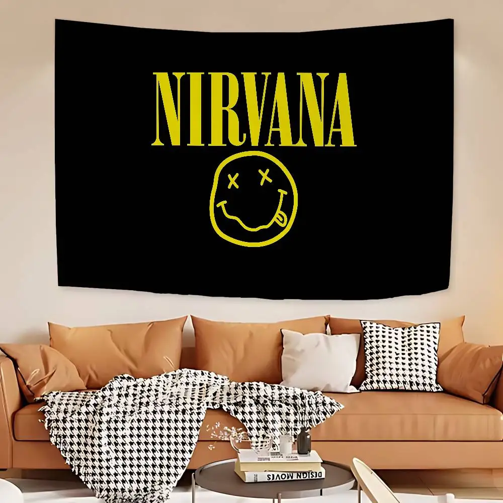 N-Nirvanas Band Hanging Bohemian Tapestry Bohemian Wall Tapestries Mandala Cheap Hippie Wall Hanging