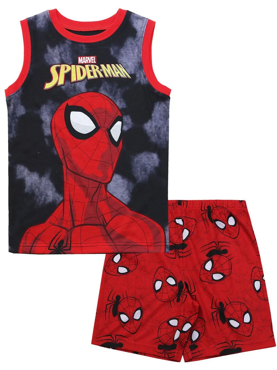 

Spider-Man Sports Tank Top Set, Superhero Workout Outfit, Trendy Athletic Sleeveless Tee and Shorts for Men and Women