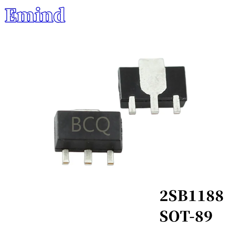 200/500/1000/2000/3000Pcs 2SB1188 SMD Transistor SOT-89 Footprint BCQ Silk Screen PNP 32V/3A Bipolar Amplifier Transistor