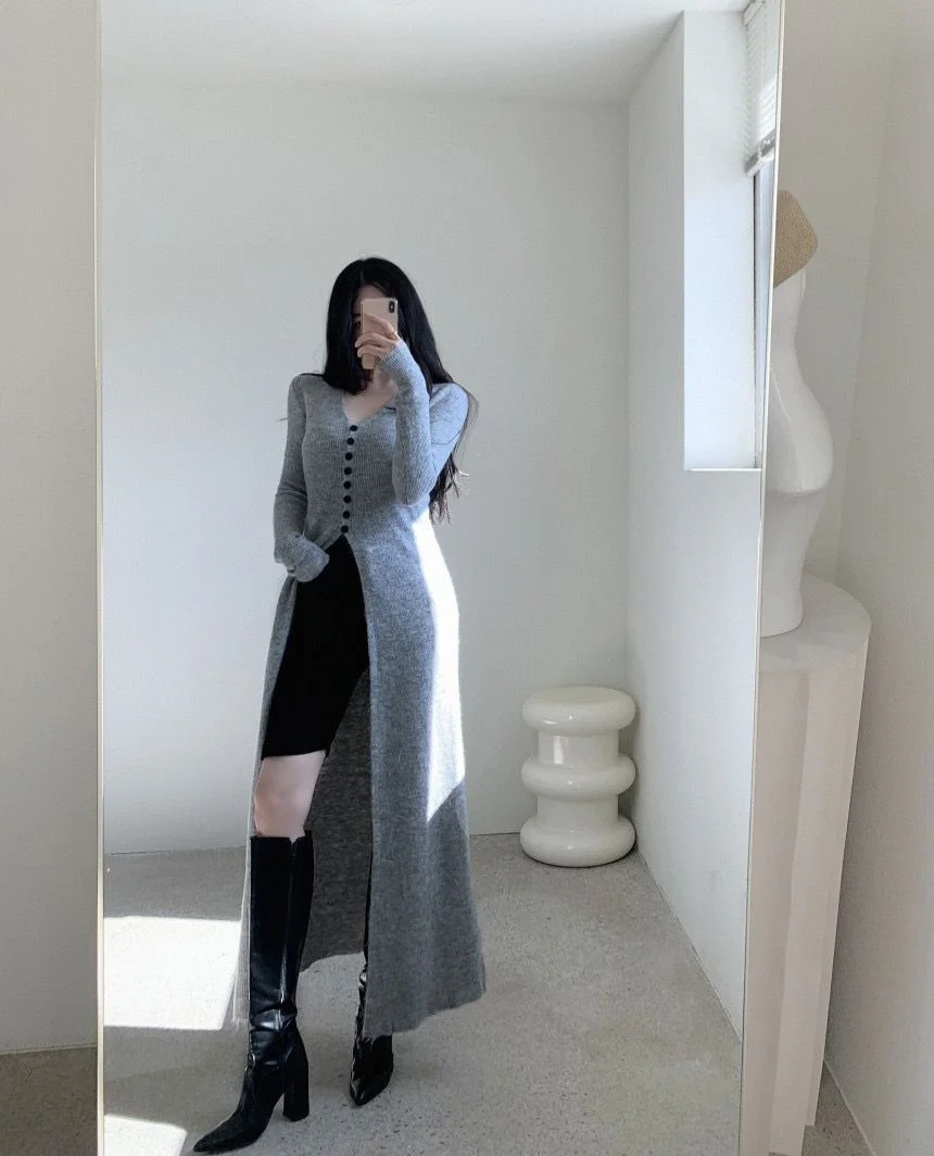 

Knee Length Pullovers Cashmere Sweaters Jumpers Women Floral Print Mid-Length Dinner Harajuku Girls' Fine Plain Half-Neck Trendy