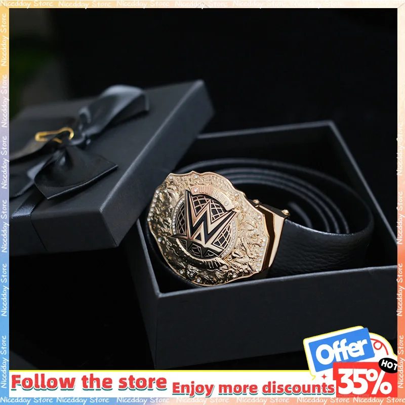 WWE 1/1 Boxing Championship Belt Anime Figure Characters Occupation Boxing Match Belt Action Figure Collectible Souvenirs Toys