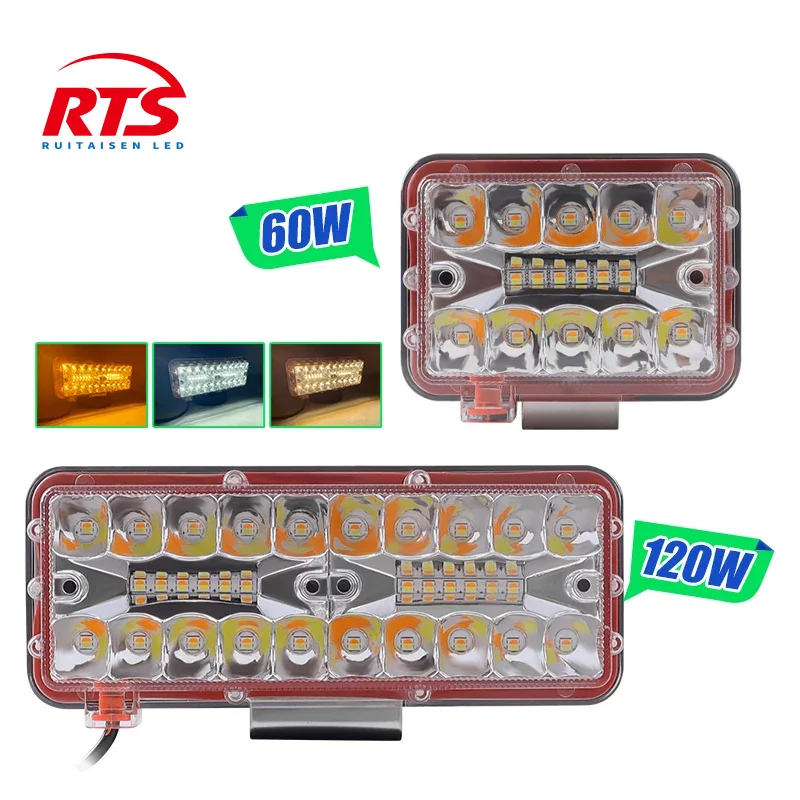 

60W/120W LED Car Work Light High Bright Spotlight Universal Offroad Motorcycle Truck Driving Fog Headlights DRL Driving Lamp 12V