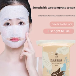 Face Makeup Cotton Pads, Stretchable, Descartável, Cosméticos, Máscara, Wet Compress, Wipe, Limpeza, Gaze, 200Pcs, Saco