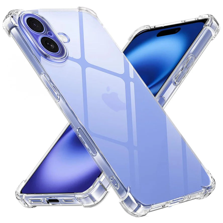 

Soft Clear Case for iPhone16 16Plus 16Pro Max Phone Cases Apple 16 Plus Shockproof Silicone Cover iPhone 16 Pro Max Case