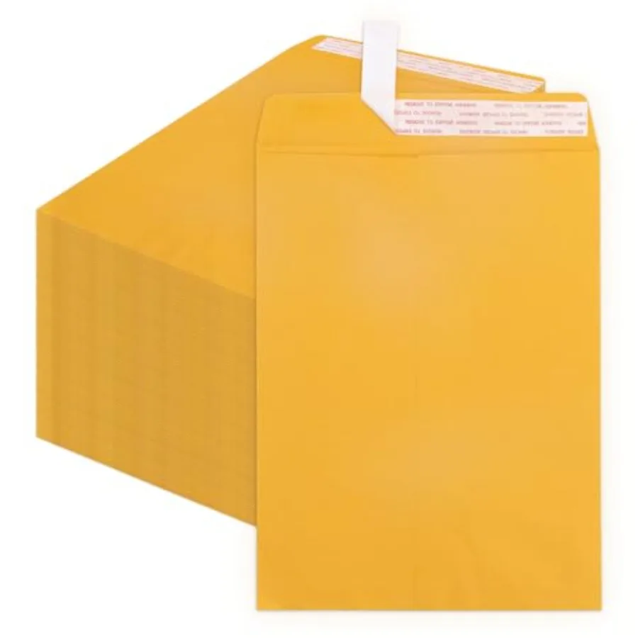 

Конверты Manila с самоклеящейся лентой, 250 штук, коричневые, из крафт-бумаги, большие, формат Letter, для почтовых отправлений, 100 г/м²