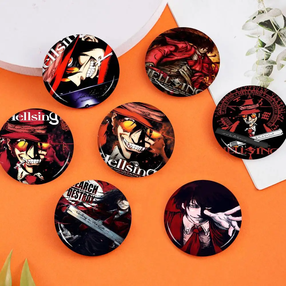 Anime Hellsing Anime Button Pin Handmade Brooch For Clothes Cartoon Badge Backpack Decoration Jewelry Accessories