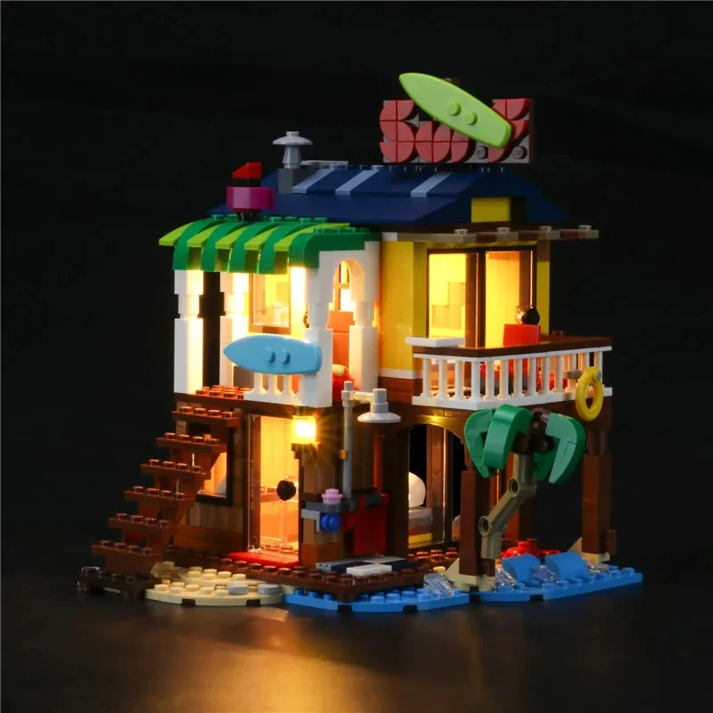 Kit de luz LED DIY para LEGO 31118 Surfer Beach House (solo luz LED, sin modelo de bloques)