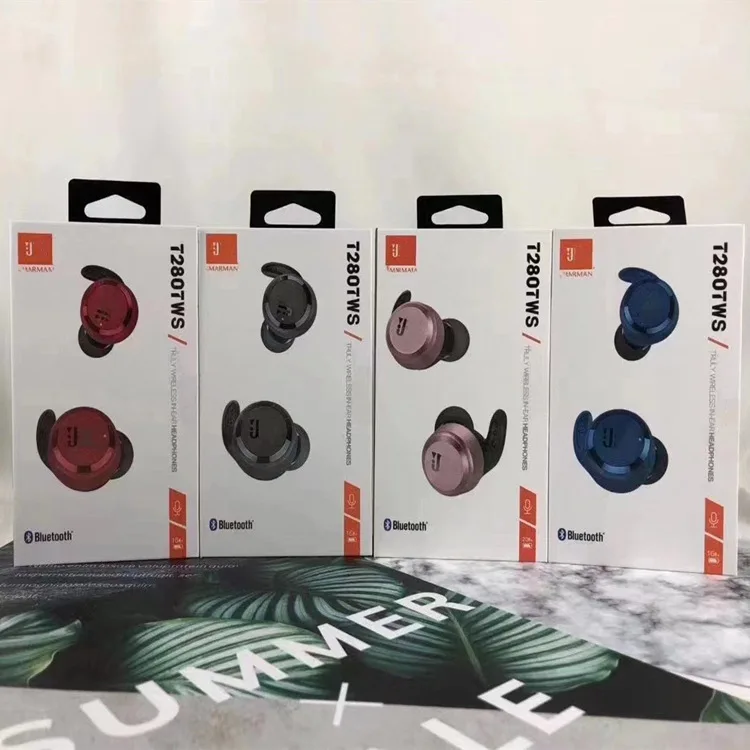 

T280 Bluetooth earphones TWS dual ear true wireless 5.0 mini charging case in ear earphones