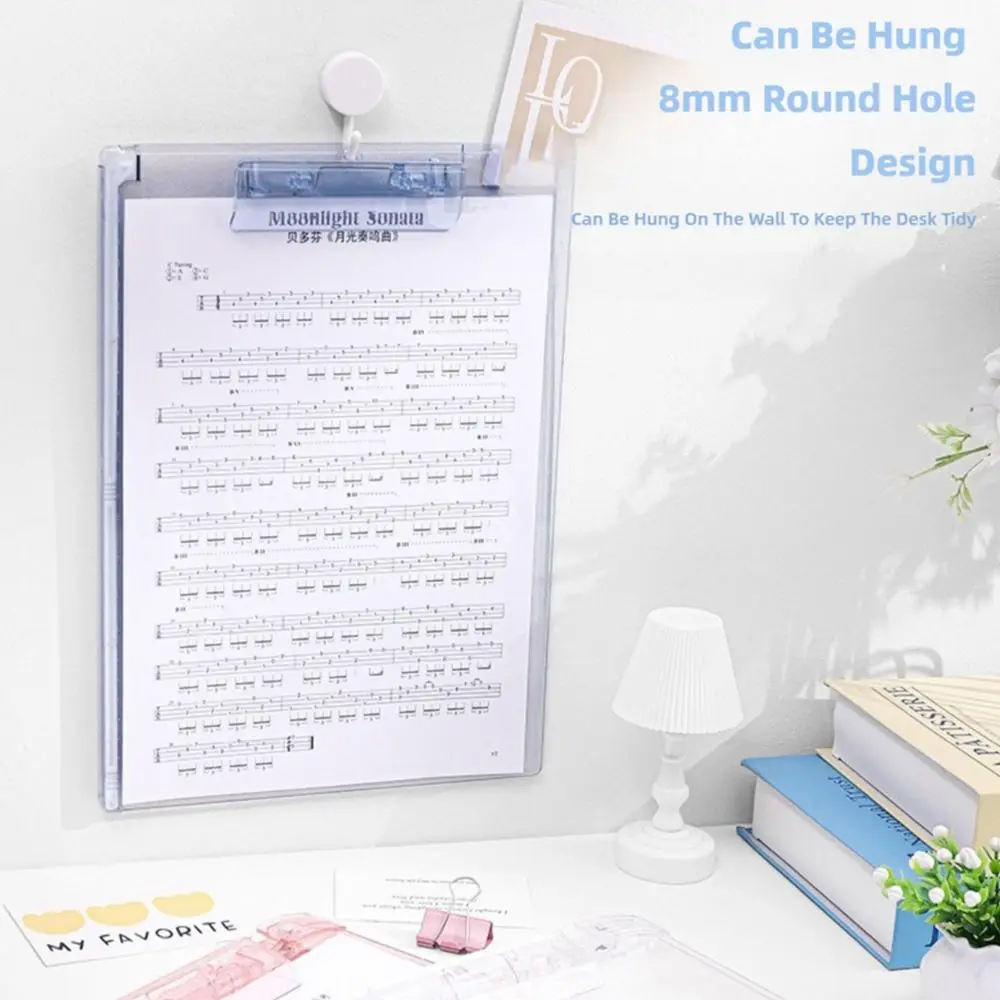 

Portable Acrylic A4 File Folder Transparent Thickening Writing Splint Vertical Student Writing Pad School Office