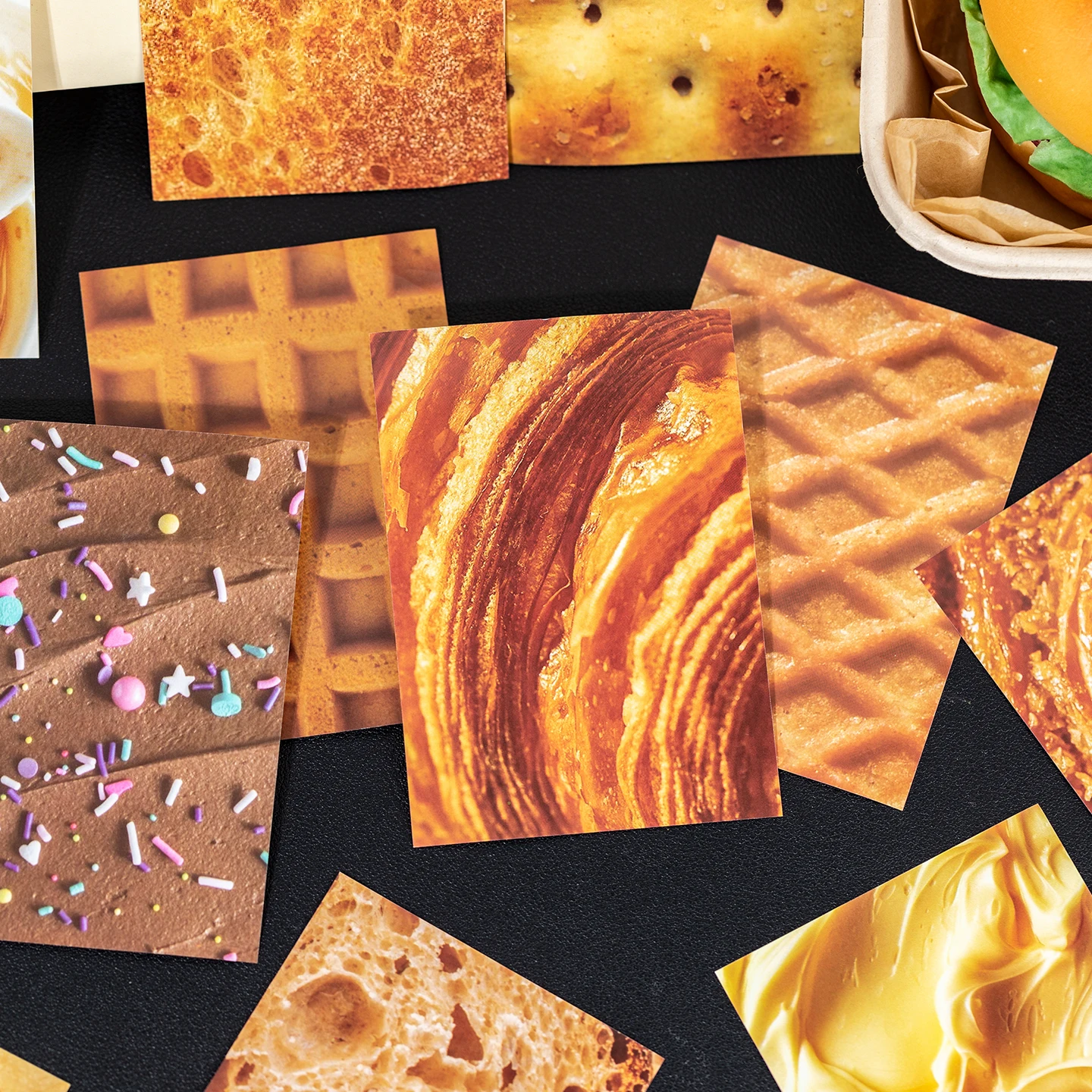 

50sheets Memo Material Retro Food Pattern Craft Paper DIY Junk Journal Scrapbook Creative Handbook Aesthetic Decorative Paper