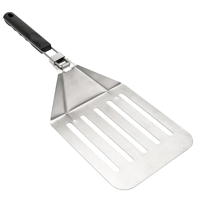 

Large folding pizza shovel, collapsible leak shovel, stainless steel cake transfer shovel