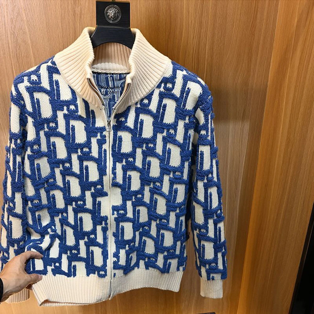 2026 Winter Unisex Long-Sleeve Knit Cardigan American Vintage Fashion Trend High Street Casual Loose Simple Neutral Tops