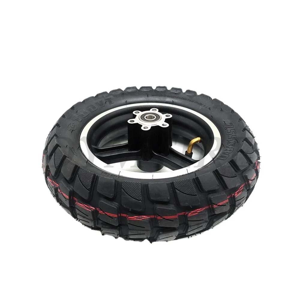 High Quality 255x80 Pneumatic Wheel Tire 10x3.0 Inner Outer Tyre with Alloy Hub for Electric Scooter Accessories