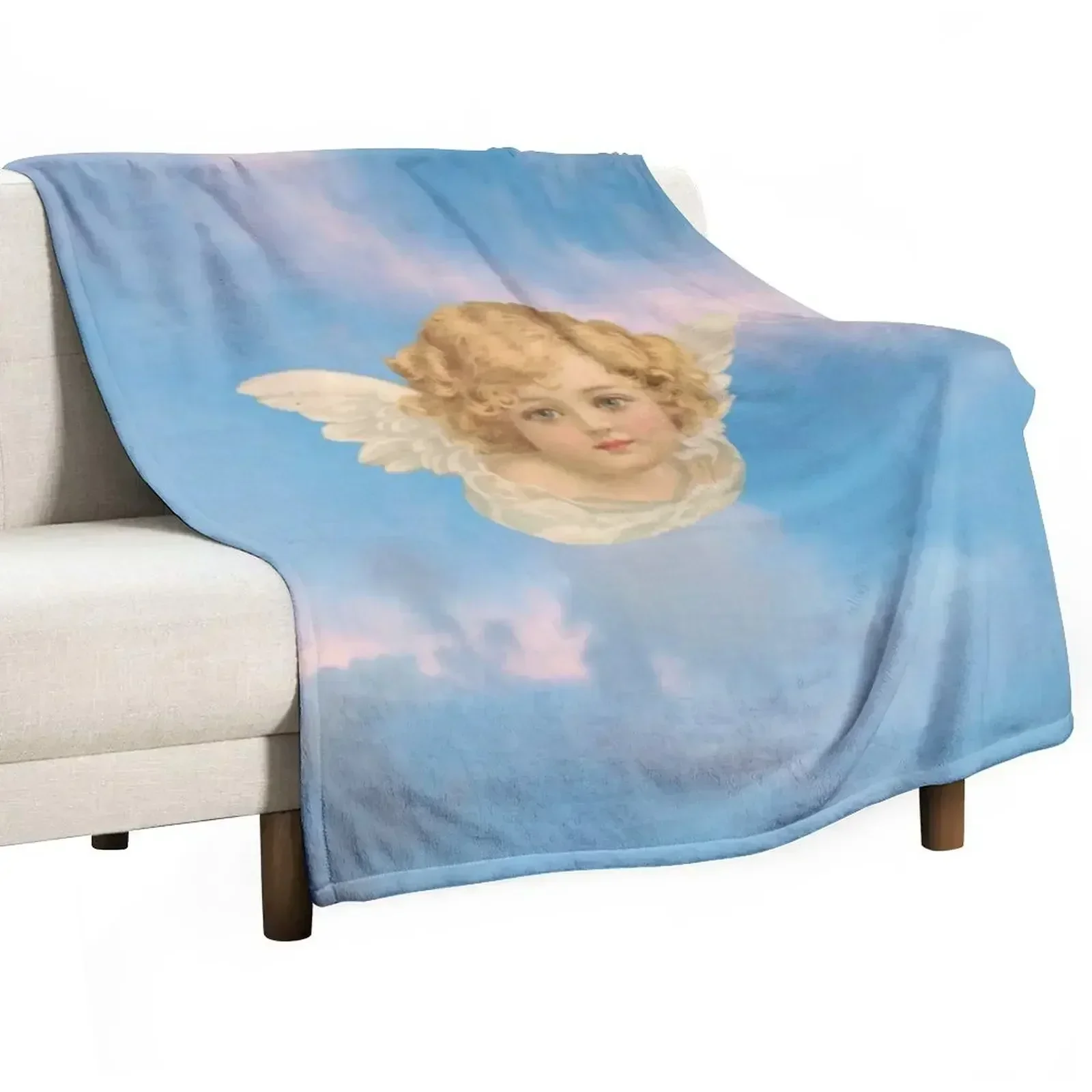 

Cotton Candy Cherub Throw Blanket Thermals For Travel Beach Blankets