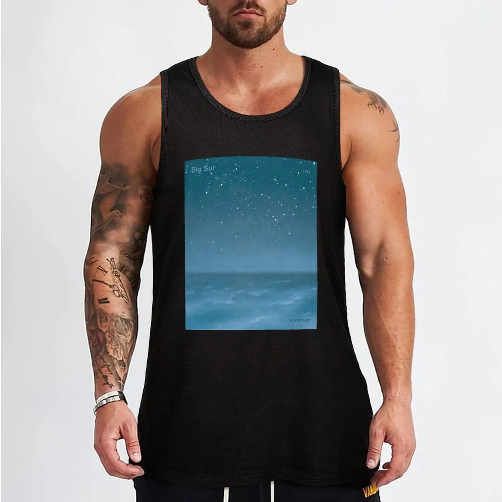 Big Sur Jack Kerouac Literary Art for Readers and Writers. Tank Top bodybuilding for men t shirt gym