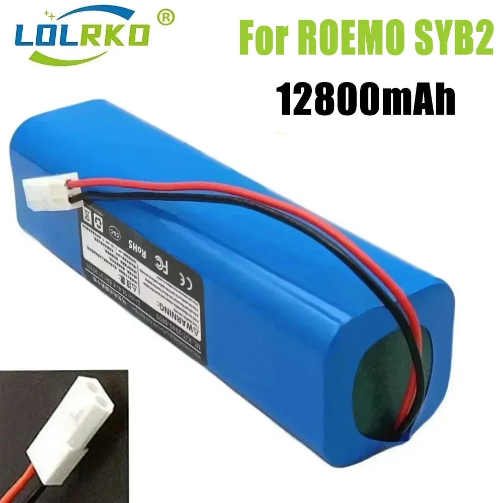 

14.4V 12800mAh 100%New Battery INR18650 M26-4S2P For ROEMO SYB2 Robot Vacuum Cleaner