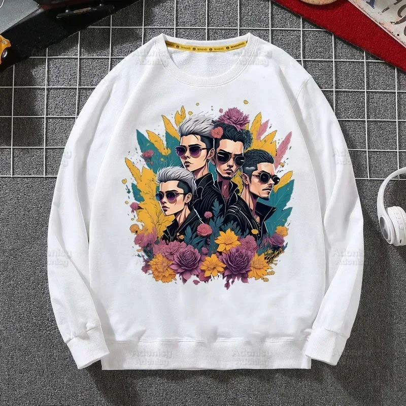 Tokio Hotel Group Music Y2K Rock Men's Spring Autumn Male Casual Sweatshirts Men's Sweatshirt Tops