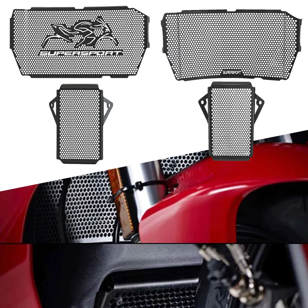 Motorcycle Radiator Guard Grille Covers For Ducati Supersport SuperSport S 2017 2018 2019 2020 2021 Oil Cooler Grill Protection