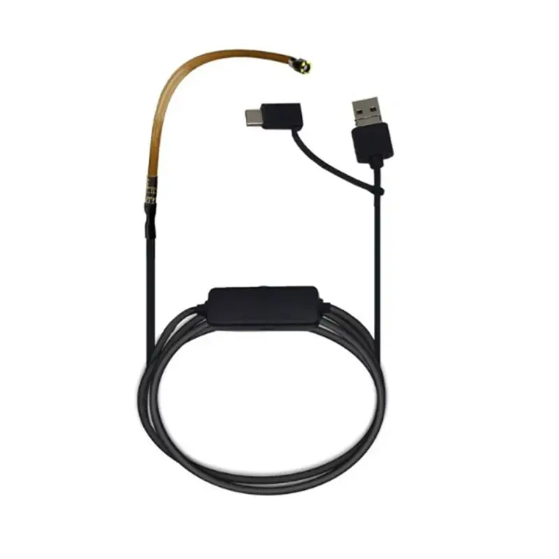 

AB34-3.5Mm Android Endoscope Camera 3 IN1 Micro USB Type C Borescope Mini Camera Waterproof LED Car Inspection For Phone PC